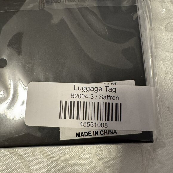 🎁New in Package Saffron Color Burano  Vegan Leather Luggage Tags🎁 - Picture 3 of 3